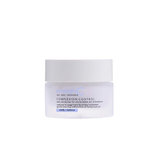 A 50ml retail size bottle of EmerginC Complexion Control on a white background, uploaded on Spa Circle Brands product listing page.
