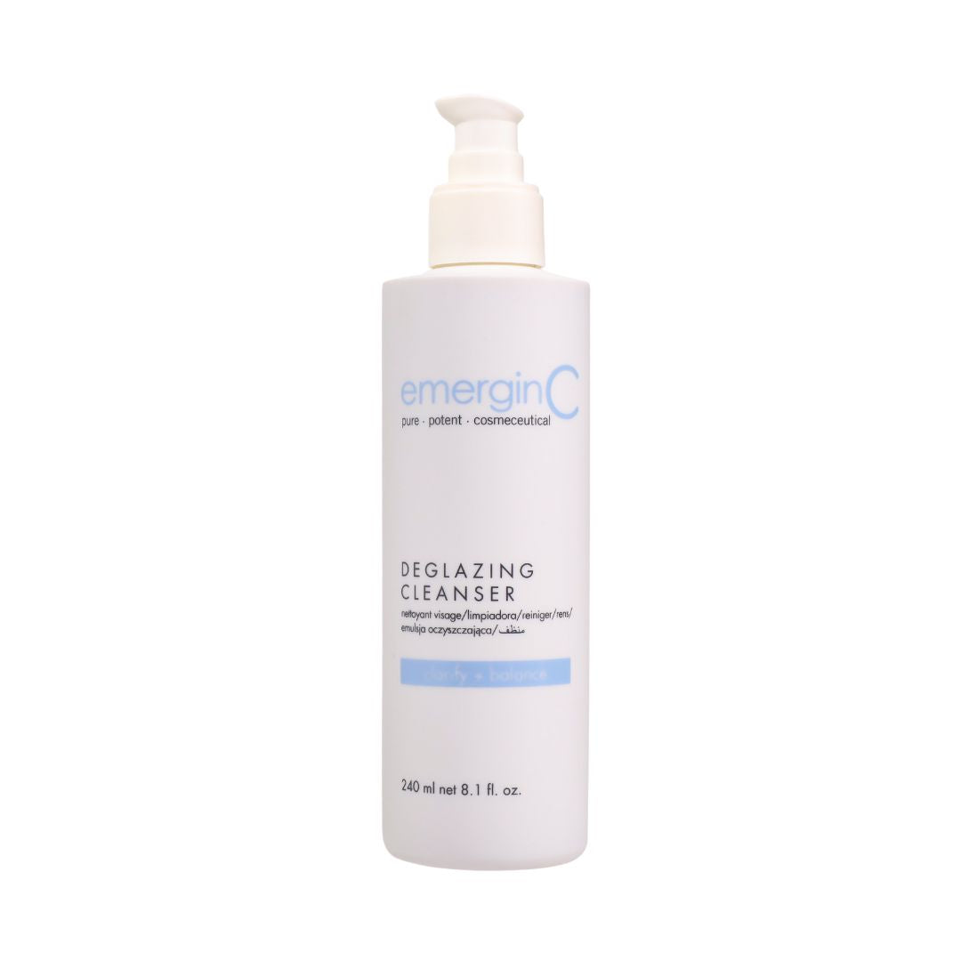 A 240ml trade-size bottle of EmerginC Deglazing Cleanser on a white background, uploaded on Spa Circle Brands product listing page.