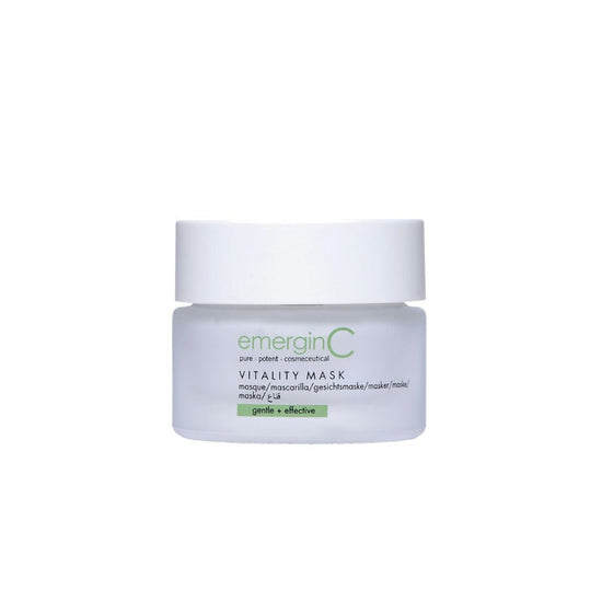 A 50ml retail-size bottle of EmerginC Vitality Mask on a white background, uploaded on Spa Circle Brands product listing page.